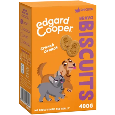 Edgard & Cooper Bravo Biscuits Kip hond 400 gram
