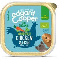 Edgard & Cooper Puppy Biologische Kip & Vis kuipje 17 x 100gr