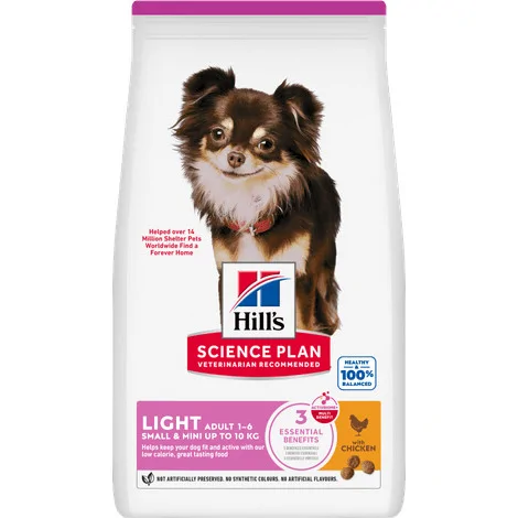 Hill's Science Plan Hond Adult Light Small&Mini Kip 1,5kg