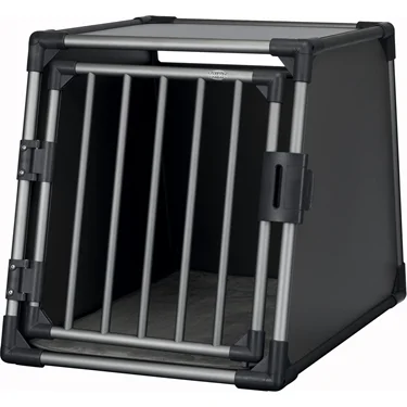 Trixie vervoersbox aluminium grafiet m-l: 86x61x65 cm