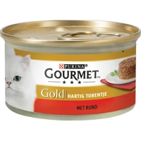 Gourmet Gold Hartig Torentje met rund natvoer kat (85 g) 24 x 85 g