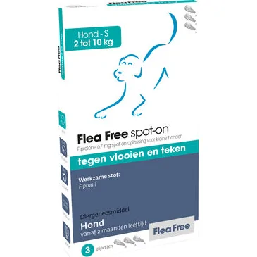 Flea Free Spot-On Hond 2-10 kg 3 pipetten