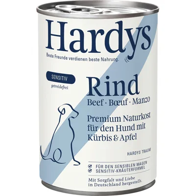 Hardys Sensitiv rund met pompoen en appel natvoer hond 12 x 400 g