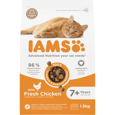 4x IAMS Kat Senior Kip 1,5 kg