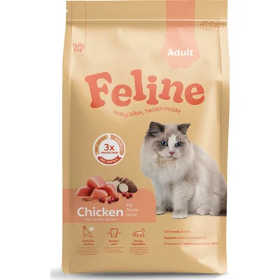 HobbyFirst Feline Adult kip kattenvoer 2 x 4,5 kg