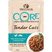 Wellness Core Kattenvoer nat Tender Cuts Kip & Zalm 85 gr Wellness Core Kattenvoer nat Tender Cuts Kip & Zalm 85 gr