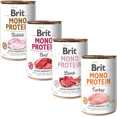 Brit Mono Protein Cans - Dog - Rund - 6 x 400 g