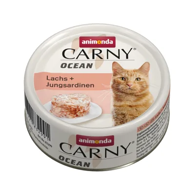 Animonda Carny Ocean - Zalm + Jonge Sardines (12x80 gr.)