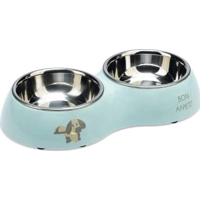 Beeztees Puppy Droppy Dinerset Hond plastic/RVS groen