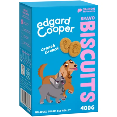 Edgard & Cooper Bravo Biscuits Zalm&Kip hond 400 gram