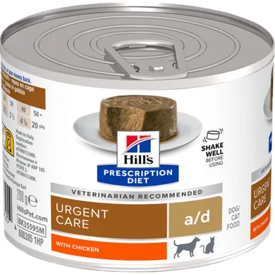 Hill's Prescription Diet a/d Urgent Care hondenvoer en kattenvoer met Kip 12x200 gram