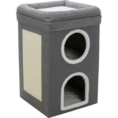 Trixie krabpaal cat tower saul grijs 39x39x64 cm