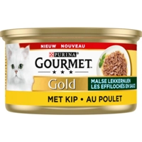 Gourmet Gold Malse Lekkernijen met kip natvoer kat (24x85 g) 1 tray (24 x 85 g)