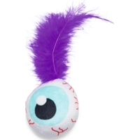 Beeztees Halloween Oog met Veer kattenspeelgoed