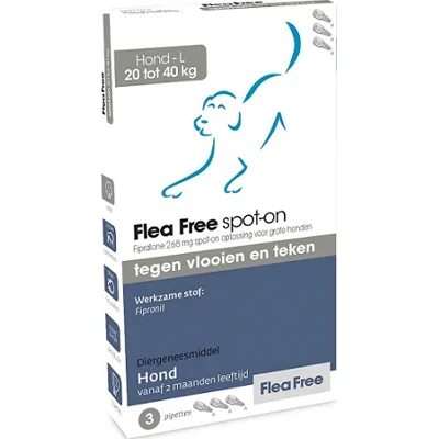 Flea Free Spot-On Hond 20-40 kg 3 pipetten