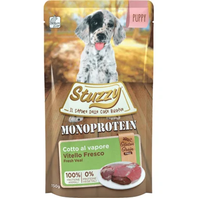 12x Stuzzy Hondenvoer Puppy Monoprotein Graanvrij Kalf 150 gr