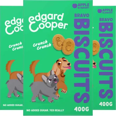3x Edgard&Cooper Adult Biscuit Appel&Blueberry 400 gr