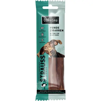 Chewies Hondensigaar Struisvogel&Bessen 75 gr