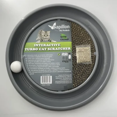 Krabkarton met catnip en bal voor de kat (interactief) Per stuk