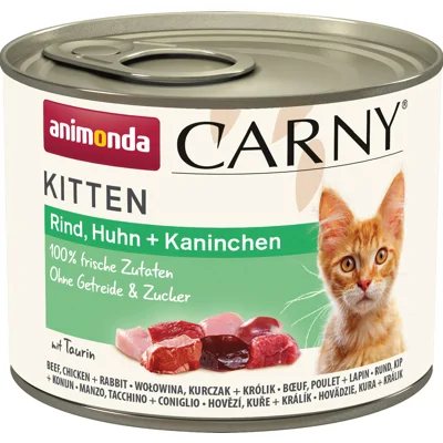 Animonda Carny Kitten - Rund met Kip en Konijn - 12 x 200 g