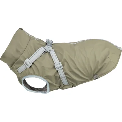 Trixie Jas met Tuig Pontis Rain - Olijfgroen - XXS - 24 cm