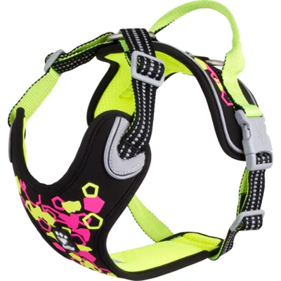 Hurtta Weekend Warrior Harnas - Neon Licorice 100-120 cm