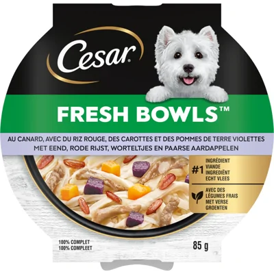Cesar Hondenvoer Nat Fresh Bowls Eend & Groenten 85 gr