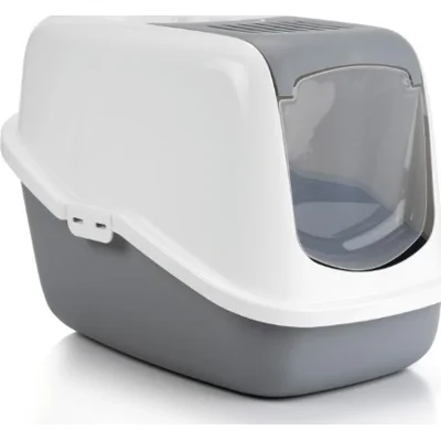 Kattenbak Nestor grijs/wit 56X39X38.5 cm