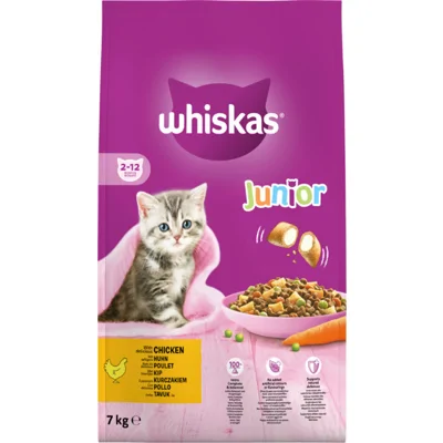 Whiskas Junior met kip kittenvoer 2 x 7 kg
