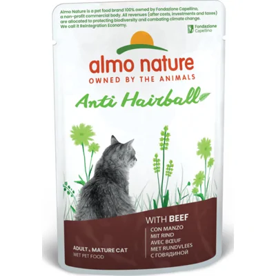 30x Almo Nature Anti-Haarbal Kattenvoer Nat Rund 70 gr