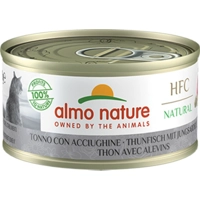 48x Almo Nature HFC Natural Kattenvoer Nat Blikje Tonijn&Ansjovis 70 gr