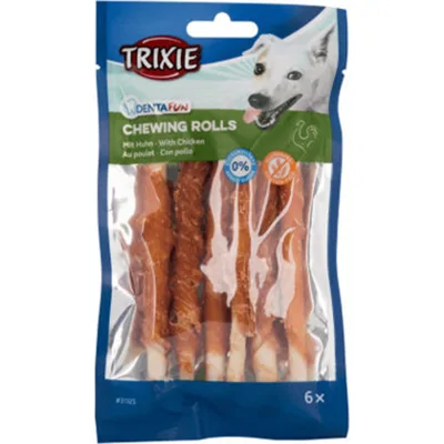 Trixie Denta Fun Chicken Chewing Rolls - 17 cm - 3 x 140 g