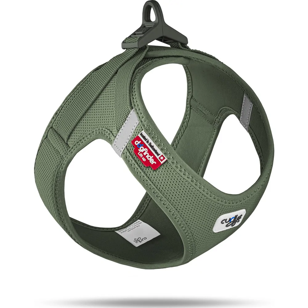 Curli Vest Harness Clasp Air-Mesh - Groen - XXS