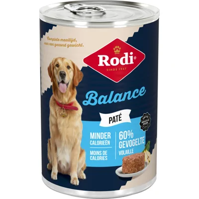 Rodi Hondenvoer Nat Paté Balance Kalkoen 400 gr