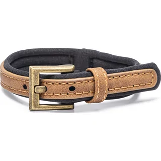 Beeztees Balacron Ax kunstleer bruin halsband hond 21-26cm x 10mm