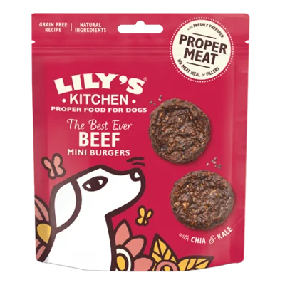 Lily's Kitchen Beef Miniburger met Rund hondensnacks 70 gram