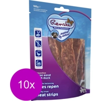10x Renske Gezonde Beloning Vleesrepen Hondensnack Eend 100 gr product name
