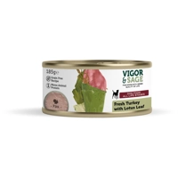 12x Vigor&Sage Hondenvoer Vers-in-Blik Kalkoen - Lotus Leaf 185 gr