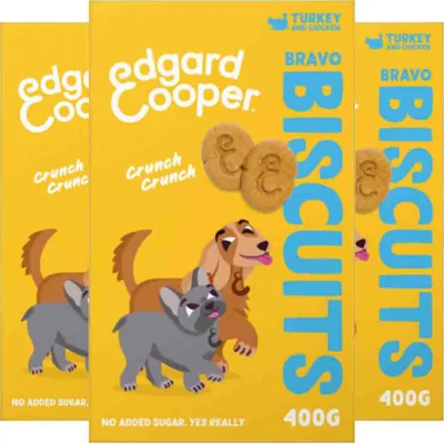 3x Edgard&Cooper Adult Biscuit Kalkoen&Kip 400 gr