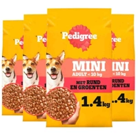 4x Pedigree Adult Hondenbrokken Mini Rund 1,4 kg