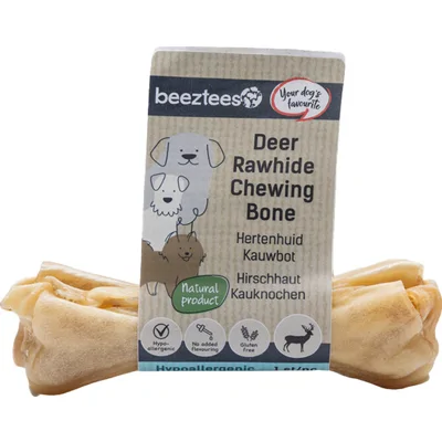 Beeztees Hertenhuid Kauwbot - 10 cm