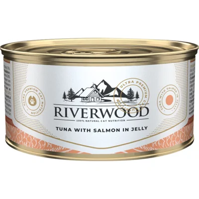 Riverwood Caviar for Cats - Tuna with Salmon in Jelly - 24 x 85 gram