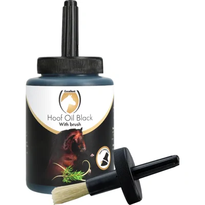 Excellent Hoof Oil Black with Brush - 500 ml