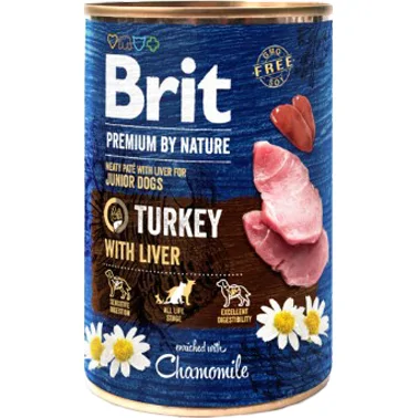 Brit Premium by Nature Meaty Paté Junior - Kalkoen met lever - 6 x 400 g