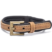 Beeztees Balacron Ax kunstleer bruin halsband hond 24-30cm x 10mm