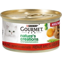Gourmet Nature's Creations met rund nat kattenvoer 85g 24 x 85 g