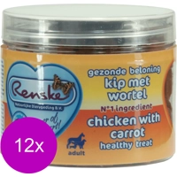 12x Renske Gezonde Beloning Hartjes Hondensnack Kip - Wortel 100 gr product name