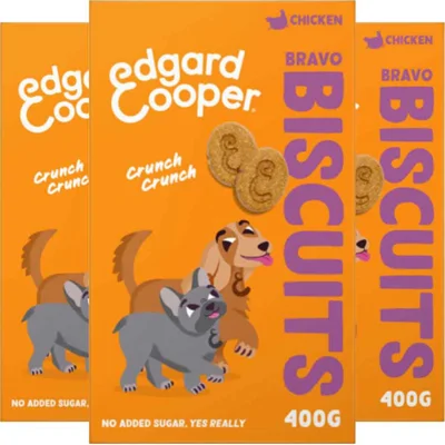 3x Edgard&Cooper Adult Biscuit Kip 400 gr