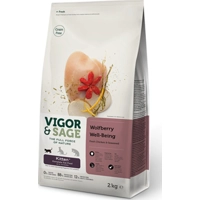 4x Vigor&Sage Kattenvoer Kitten Well-Being Wolfberry 2 kg