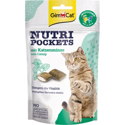 GimCat Nutri Pockets Multi-Vitamin&Kattenkruid 60 gr